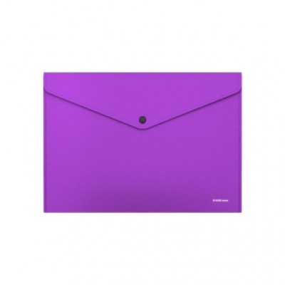 Папка-конверт на кнопке пластиковая ErichKrause Matt Vivid, непрозрачная, А4,фиолет,(12 шт/уп